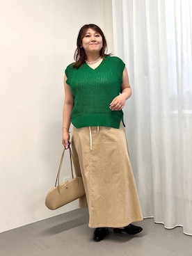 「アイテム（ローファー）」を使った、まつさん（レディース・162cm・20代）の夏コーディネート
