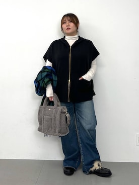 「アイテム（アクセサリー）」を使った、まつさん（レディース・162cm・30代）の秋コーディネート