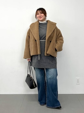 「アイテム（ピーコート）」を使った、まつさん（レディース・162cm・20代）の秋コーディネート