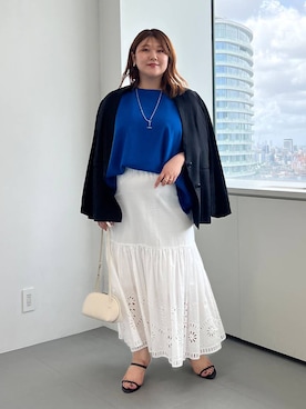 「アイテム（テーラードジャケット）」を使った、まつさん（レディース・162cm・20代）の夏コーディネート