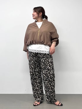 「アイテム（ジャケット/アウター、イエロー系）」を使った、まつさん（レディース・162cm）の夏コーディネート