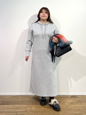 「アイテム（ストール/ショール）」を使った、まつさん（レディース・162cm・30代）の冬コーディネート