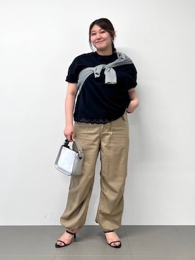 「アイテム（カーディガン/ボレロ）」を使った、まつさん（レディース・162cm）の夏コーディネート