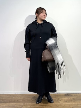 「アイテム（ストール/ショール）」を使った、まつさん（レディース・162cm・30代）の冬コーディネート