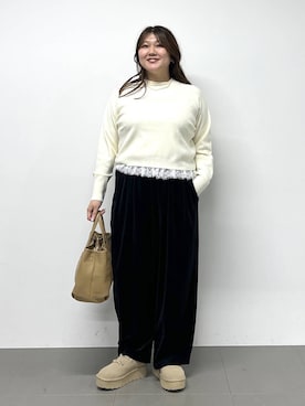 まつさん（レディース・162cm）の冬コーディネート