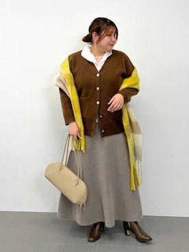 「アイテム（ストール/ショール）」を使った、まつさん（レディース・162cm・20代）の秋コーディネート