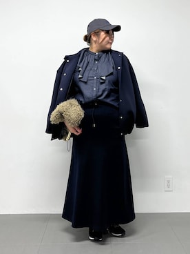 「Overland（オーバーランド）のアイテム」を使った、まつさん（レディース・162cm）の秋コーディネート