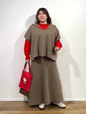 「アイテム（ローファー）」を使った、まつさん（レディース・162cm・30代）の秋コーディネート