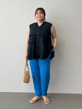 「アイテム（シューズ、イエロー系）」を使った、まつさん（レディース・162cm）の春コーディネート