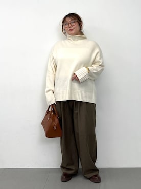 「アイテム（ボストンバッグ）」を使った、まつさん（レディース・162cm・20代）の秋コーディネート