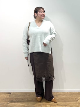 「MILOS（ミロス）のアイテム」を使った、まつさん（レディース・162cm）の秋コーディネート