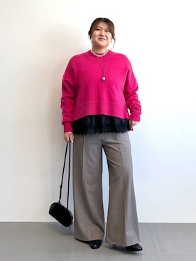 「BARNYARDSTORM（バンヤードストーム）のBARNYARDSTORM / 裾フリルブラウス / ハンドウォッシャブル 【YouTube「i.style closet」紹介アイテム】（シャツ/ブラウス）」を使った、まつさん（レディース・162cm）の秋コーディネート