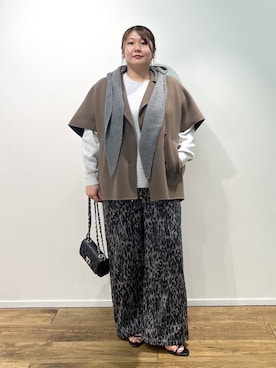 「アイテム（その他アウター）」を使った、まつさん（レディース・162cm）の秋コーディネート
