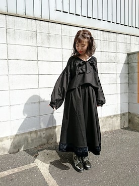 「魔女コーデ」｜藤原美香さん（レディース・153cm）の秋コーディネート