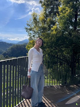 「TODAYFUL（トゥデイフル）のアイテム（デニムパンツ）」を使った、pacexさん（レディース・161cm）の秋コーディネート