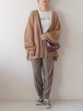 「interstaple（インターステイプル）のアイテム」を使った、chakoさん（レディース・155cm）の冬コーディネート