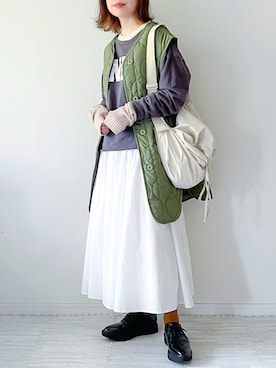 「JEANASIS（ジーナシス）のアイテム（その他シューズ）」を使った、chakoさん（レディース・155cm）の秋コーディネート