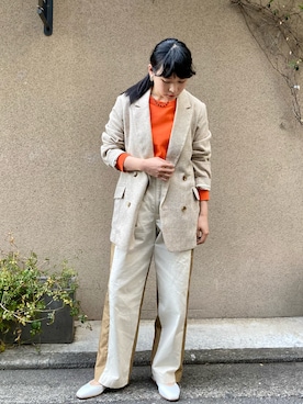 「NOMBRE IMPAIR（ノンブルアンペール）のアイテム（その他シューズ）」を使った、suu.さん（レディース・152cm）の春コーディネート