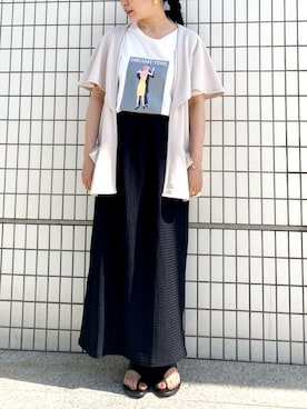 「NOMBRE IMPAIR（ノンブルアンペール）のアイテム（スカート）」を使った、suu.さん（レディース・152cm）の春コーディネート