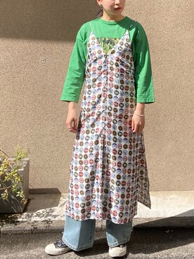 「FIL DE FER（フィルデフェール）のアイテム（ワンピース/ドレス）」を使った、suu.さん（レディース・152cm）の春コーディネート