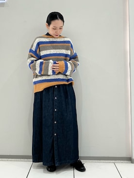 「アイテム（シャツワンピース）」を使った、suu.さん（レディース・152cm）の冬コーディネート