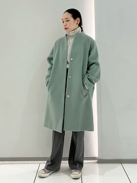 「アイテム（スラックス）」を使った、suu.さん（レディース・152cm）の秋コーディネート