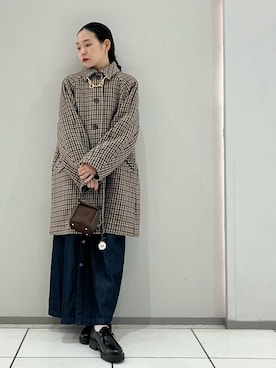 「アイテム（ブローチ/コサージュ）」を使った、suu.さん（レディース・152cm）の冬コーディネート