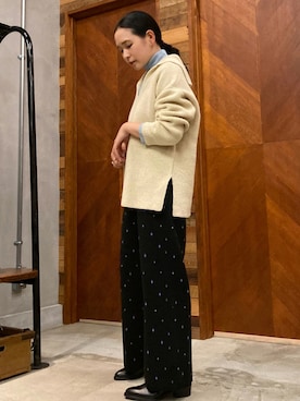 「NOMBRE IMPAIR（ノンブルアンペール）のアイテム（ブーツ）」を使った、suu.さん（レディース・152cm）の秋コーディネート
