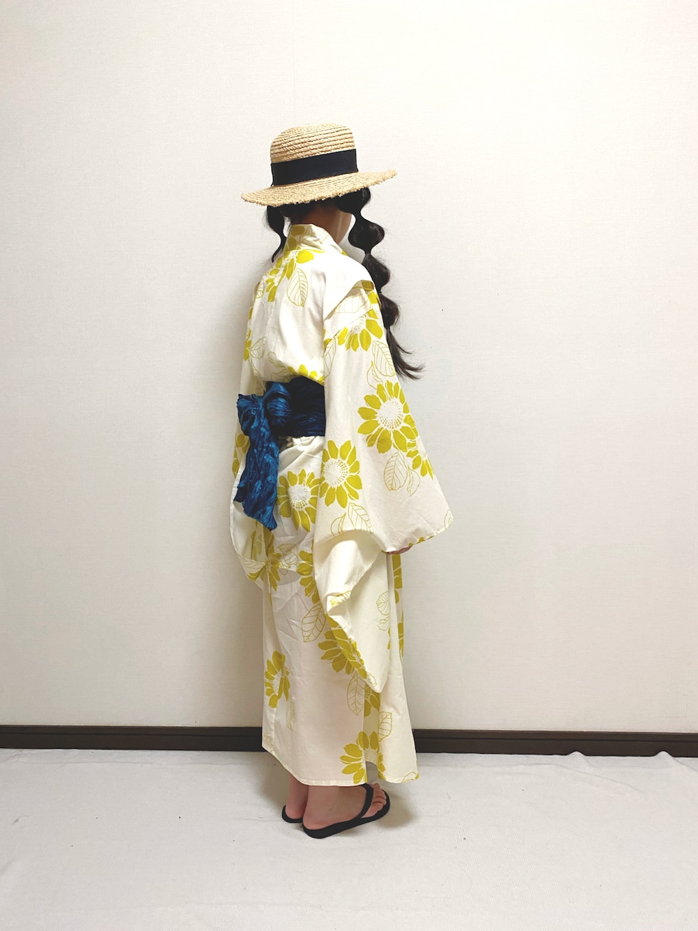 「夏の和物語、浴衣、麦わら帽子、devirock、カンカン帽、havaianas、キッズコーデ、女の子、夏コーデ、浴衣女子」｜「ZARA KIDSのアイテム（ハット、ベージュ系）」を使った、yuuu_soooさん（キッズ・138cm）の夏コーディネートの1枚目の写真