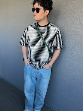 「サンローランパリ」｜えいちゃんさん（メンズ・173cm）の夏コーディネート
