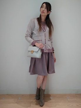 「大人ガーリー」｜「アイテム（セットアップ）」を使った、ayuchas♡さん（レディース・168cm）の秋コーディネート
