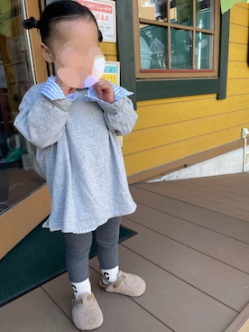 「アイテム（サンダル）」を使った、自分と娘記録@miiiyuuuさん（レディース・148cm）の秋コーディネート