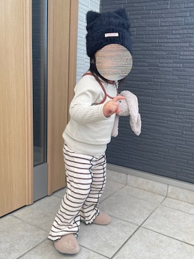 「アイテム（ニットキャップ/ビーニー）」を使った、自分と娘記録@miiiyuuuさん（レディース・148cm）の秋コーディネート