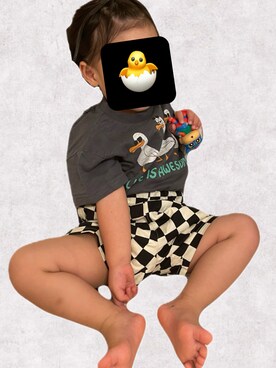 自分と娘記録@miiiyuuuさんのコーディネート