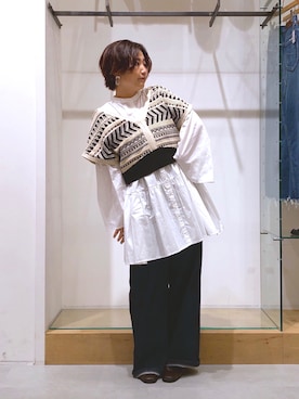 「DISCOAT（ディスコート）のアイテム（ブーツ）」を使った、yuyuさん（レディース・157cm）の秋コーディネート