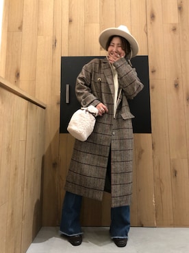 「DISCOAT（ディスコート）のアイテム（その他アウター）」を使った、yuyuさん（レディース・157cm）の秋コーディネート