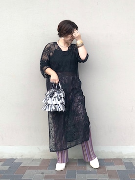 「DISCOAT（ディスコート）のアイテム（ブーツ）」を使った、yuyuさん（レディース・157cm）の夏コーディネート