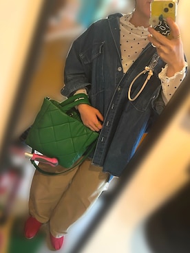 「manana suerte（マニャーナスエルテ）のアイテム」を使った、もしゃもしゃさん（レディース・156cm）の春コーディネート