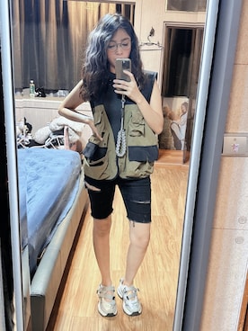 「NET（ネット）のアイテム」を使った、Eillianさん（レディース・165cm）の秋コーディネート