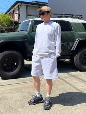 「Supreme （シュプリーム）のアイテム」を使った、&K&H&K&さん（メンズ・169cm）の春コーディネート