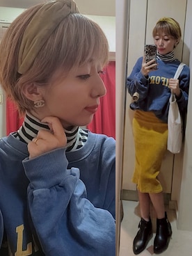 「アイテム（ピアス（両耳用））」を使った、インスタ→bz178koshu47さん（レディース・160cm・40代）の秋コーディネート