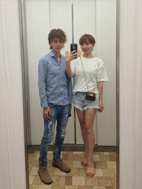 「Timberland（ティンバーランド）のアイテム（ブーツ）」を使った、インスタ→bz178koshu48さん（レディース・160cm）の夏コーディネート