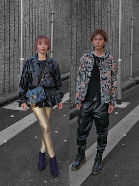 「アイテム（レギンス/スパッツ）」を使った、インスタ→bz178koshu47さん（レディース・160cm）の秋コーディネート