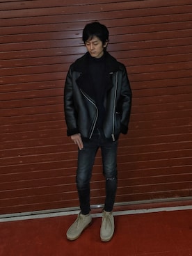「タートル」｜「アイテム（ジャケット/アウター）」を使った、インスタ→bz178koshu47さん（メンズ・170cm）の秋コーディネート