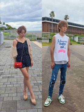 「LOUIS VUITTON（ルイヴィトン）のアイテム」を使った、インスタ→bz178koshu48さん（レディース・160cm）の夏コーディネート