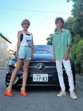 「アイテム（ピアス（両耳用））」を使った、インスタ→bz178koshu47さん（レディース・160cm・40代）の夏コーディネート
