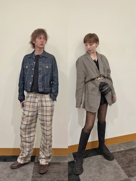 「アイテム（ジャケット/アウター）」を使った、インスタ→bz178koshu48さん（レディース・160cm）の春コーディネート