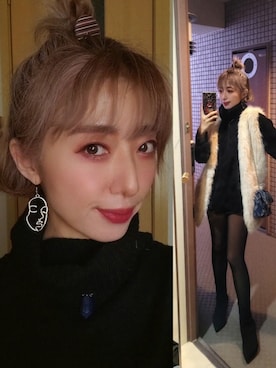 「アイテム（ヘアゴム）」を使った、インスタ→bz178koshu47さん（レディース・160cm）の秋コーディネート