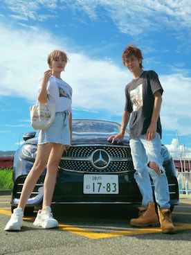 「海外系ファッション」｜インスタ→bz178koshu47さん（レディース・160cm）の夏コーディネート