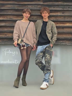 「アイテム（ブーティ）」を使った、インスタ→bz178koshu47さん（レディース・160cm）の春コーディネート